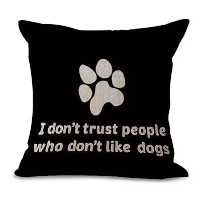 Square 18" Cotton Linen Dogs Seat Pillow Case