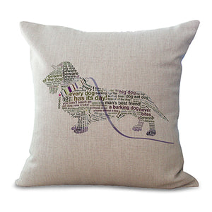 Square 18" Cotton Linen Dogs Seat Pillow Case