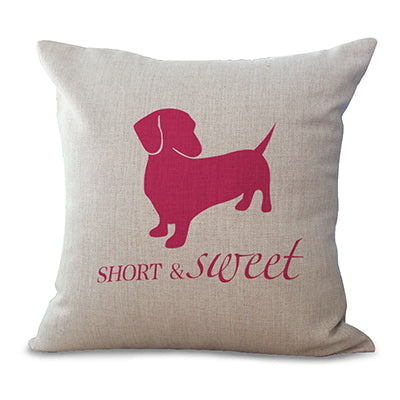 Square 18" Cotton Linen Dogs Seat Pillow Case
