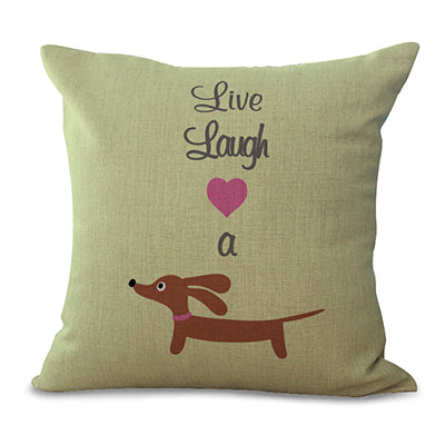 Square 18" Cotton Linen Dogs Seat Pillow Case
