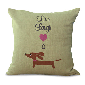 Square 18" Cotton Linen Dogs Seat Pillow Case