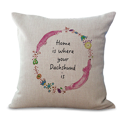 Square 18" Cotton Linen Dogs Seat Pillow Case