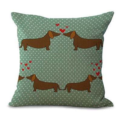 Square 18" Cotton Linen Dogs Seat Pillow Case