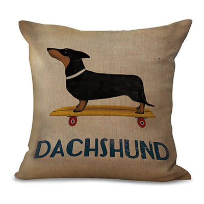 Square 18" Cotton Linen Dogs Seat Pillow Case