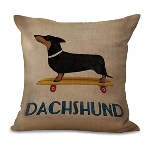Square 18" Cotton Linen Dogs Seat Pillow Case