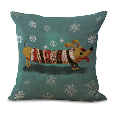 Square 18" Cotton Linen Dogs Seat Pillow Case
