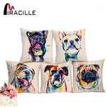Decorative French Bulldog Printed Pillow Covers