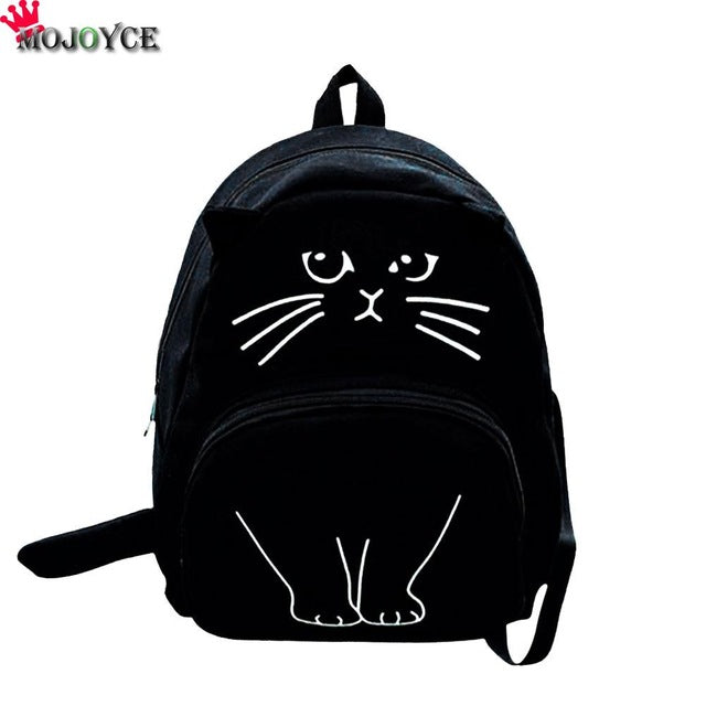 Cat Print Backpack