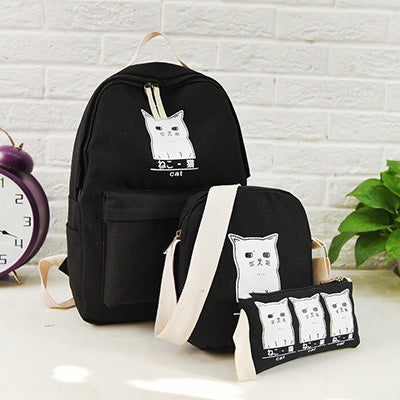 Cat Print Backpack