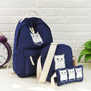 Cat Print Backpack