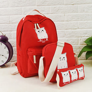 Cat Print Backpack