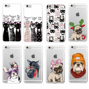 Puppy Phone Case For iPhone 7 7Plus 6 6S 6Plus 8 8Plus X Samsung