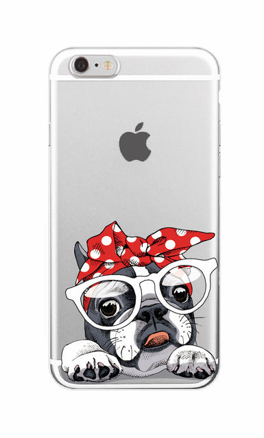 Puppy Phone Case For iPhone 7 7Plus 6 6S 6Plus 8 8Plus X Samsung