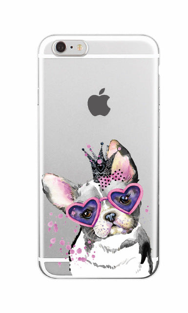 Puppy Phone Case For iPhone 7 7Plus 6 6S 6Plus 8 8Plus X Samsung