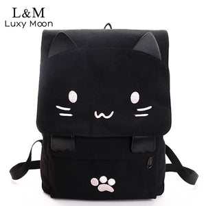 Cat Canvas Backpack