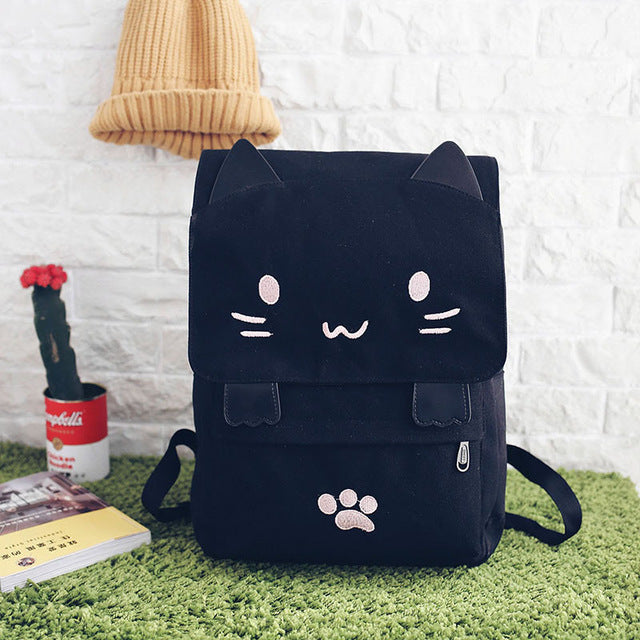 Cat Canvas Backpack