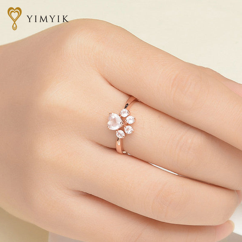 Dog paw hot sale engagement ring