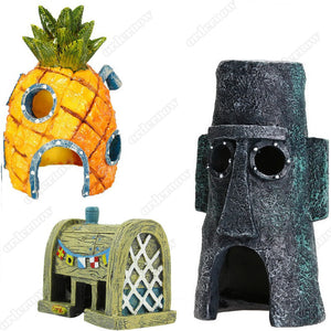 SpongeBob & Squidward House Aquarium Ornament Decorations